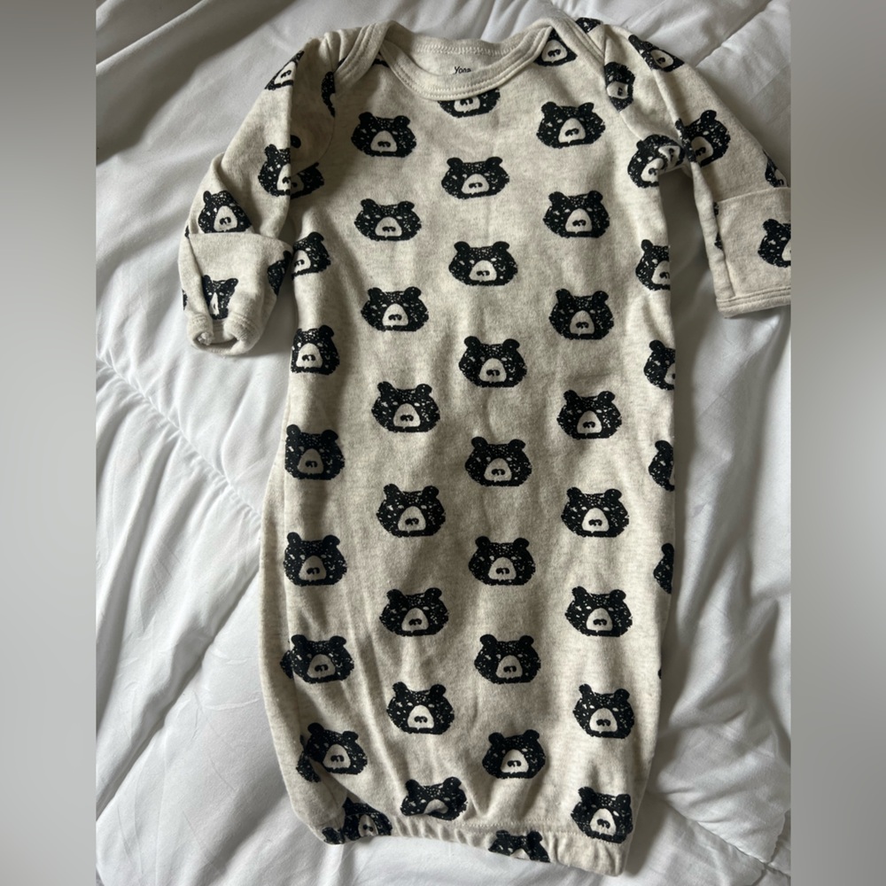 Infant Bear-Print Pajama Gown